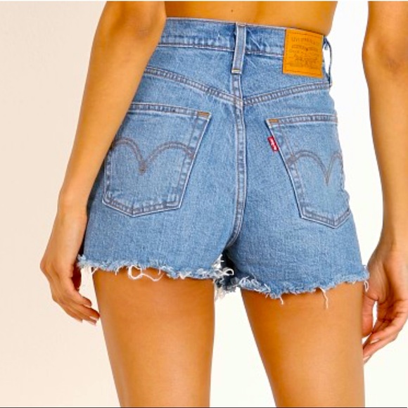 Levi's Pants - Levi’s ribcage high waisted denim cut off short in urban oasis light medium wash